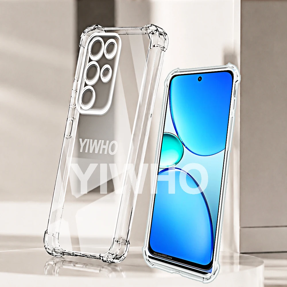 Premium Transparent Shockproof Clear Soft TPU Back Cover Case - Luxury Protective Design