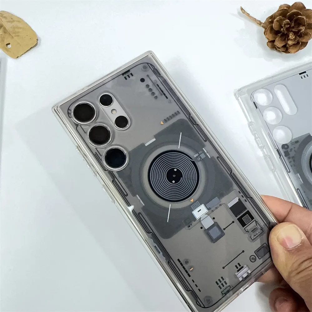 Sleek Magnetic Translucent Hard Back Phone Case with Slim Design