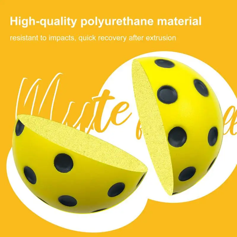 Quiet Foam Pickleballs Silent Pickleball Ball Practice Balls With Exact Real Ball Bounce Soft PU Pickleball For Indoor Use pickleball balls
