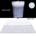 50pcs silver glass