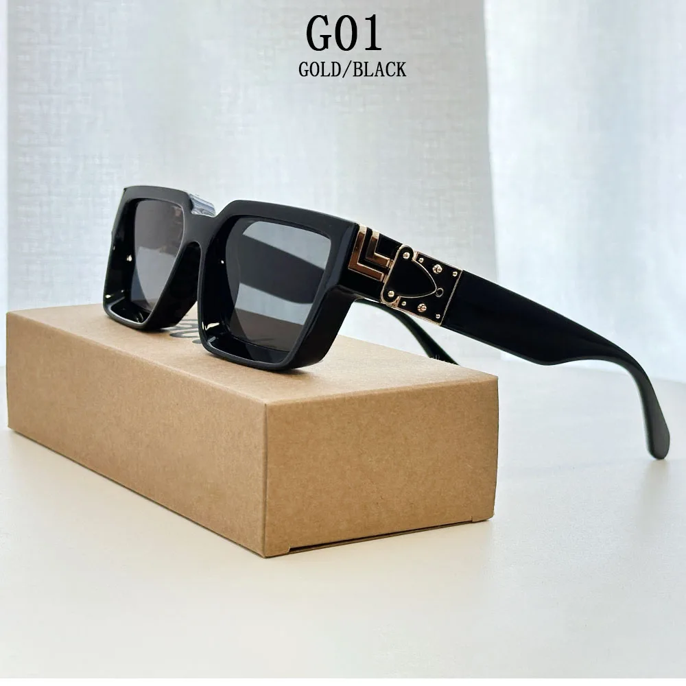 Carauana millionaire GO luxury square sunglasses front view