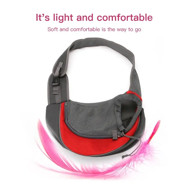 Pet Carrier Backpack Reflective Breathable Mesh Pet Sling Carrier-Travel Safe and Comfortable for Outgoing Pets