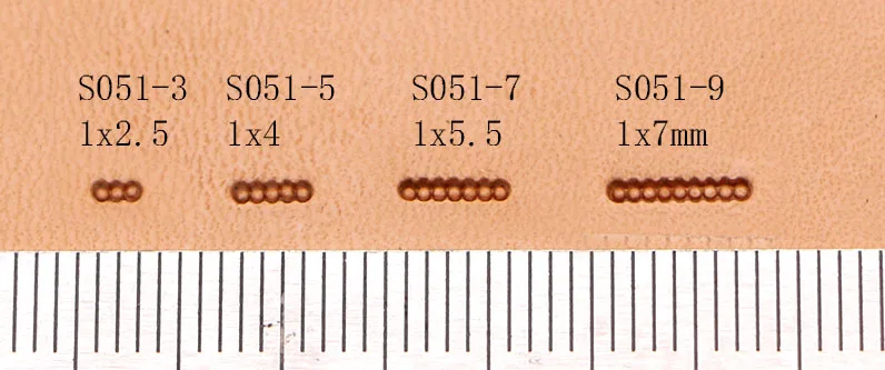 Description Picture 3 of itemLeather Work Stamping Tool Background Row of dots Pattern S051 Stamp Leather Carving Craft Zhongjiang304 Stainless streel Stamps