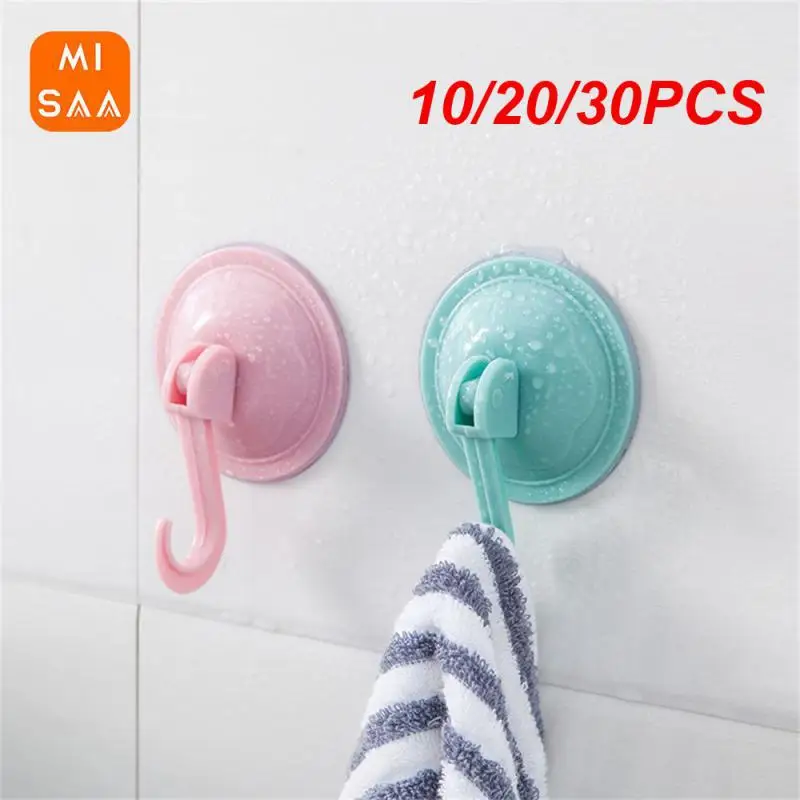 

10/20/30PCS Plastic Hook High Quality Vacuum Suction Cup Hook Convenient Bathroom And Kitchen Home Storage Hooks