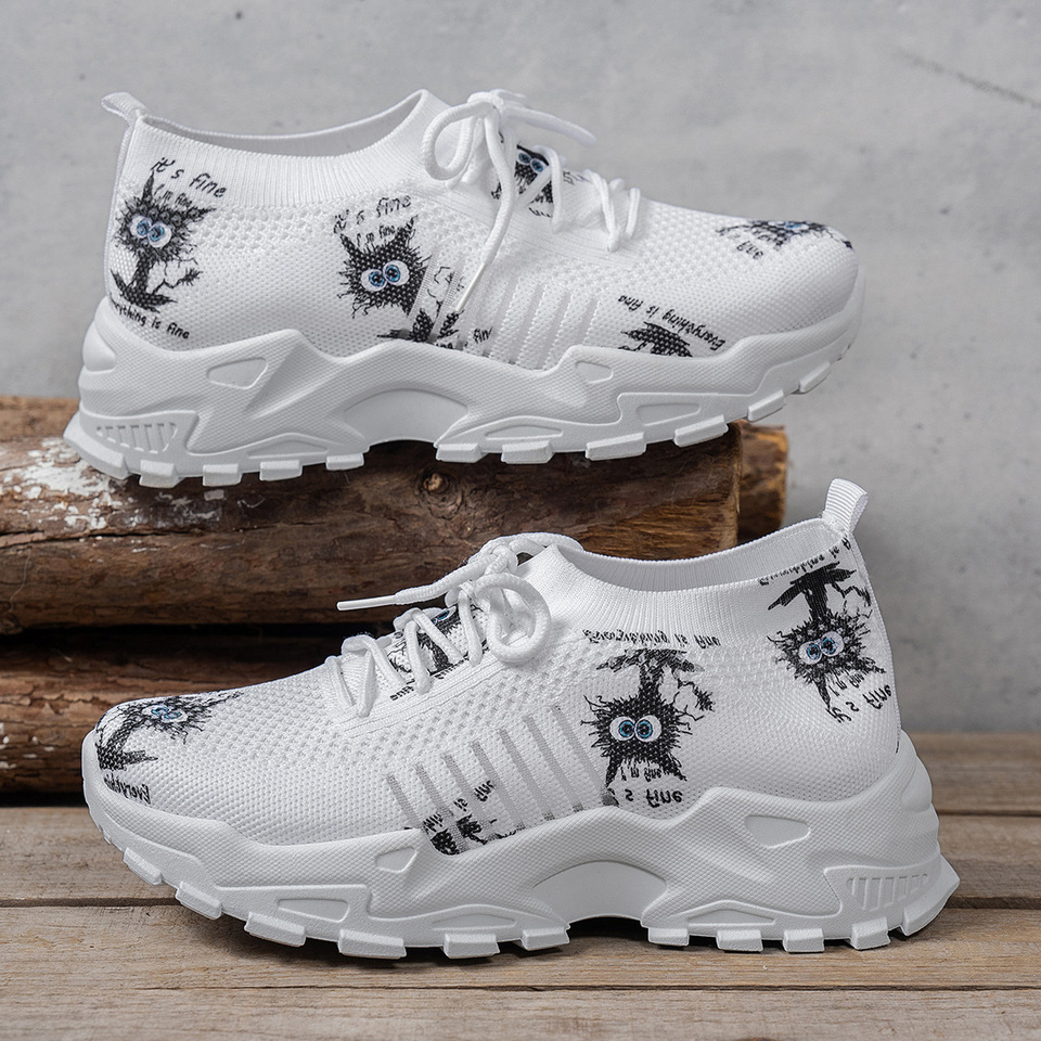 2025 Women's Casual Sports Shoes Dad Flat Heel Fashion Versatile