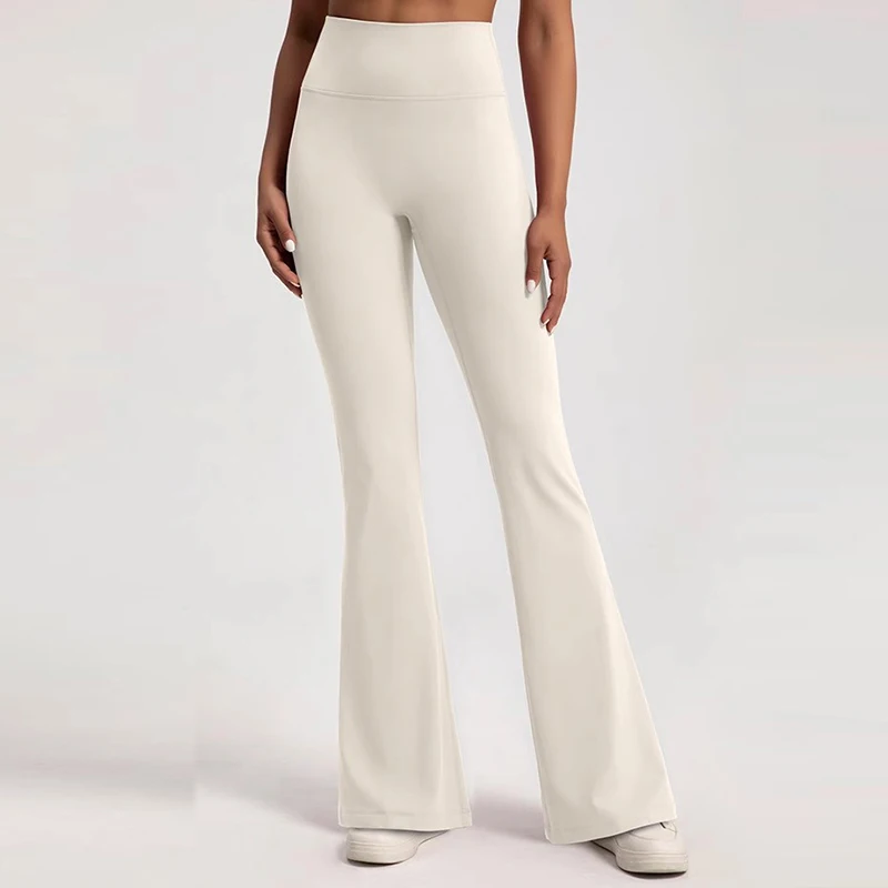 Women's High-Waisted Elastic Flared Pants Waist Cinching Hip-Lifting Fitness Exercise Casual Outdoor Yoga Pants