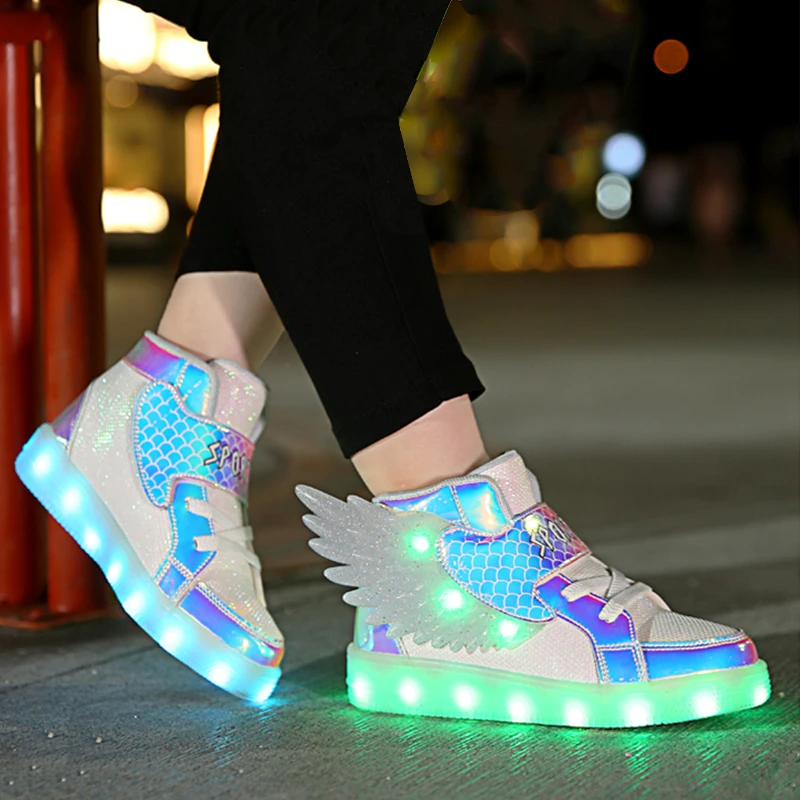 ambitie geloof tuberculose Wings Shoes Young Children Boys Girls Baby Kids 2022 Spring Sports Boots  Casual Fashion Designer Brand Lighted Led Sneakers - Children Casual Shoes  - AliExpress