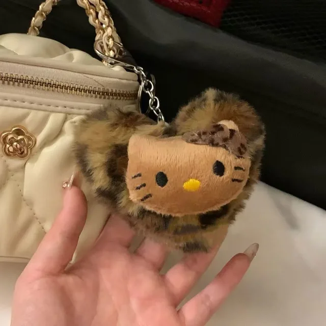 Pendentif poupée léopard rétro, jouet animé Kawaii, accessoires de sac de mode, cadeaux de noël 6