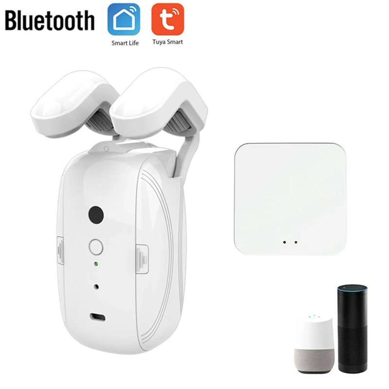 

Top Deals Tuya Smart Automatic Curtain Opener+Gateway Bluetooth Roman Rod Curtains Switch Remote Control For Alexa Google Home