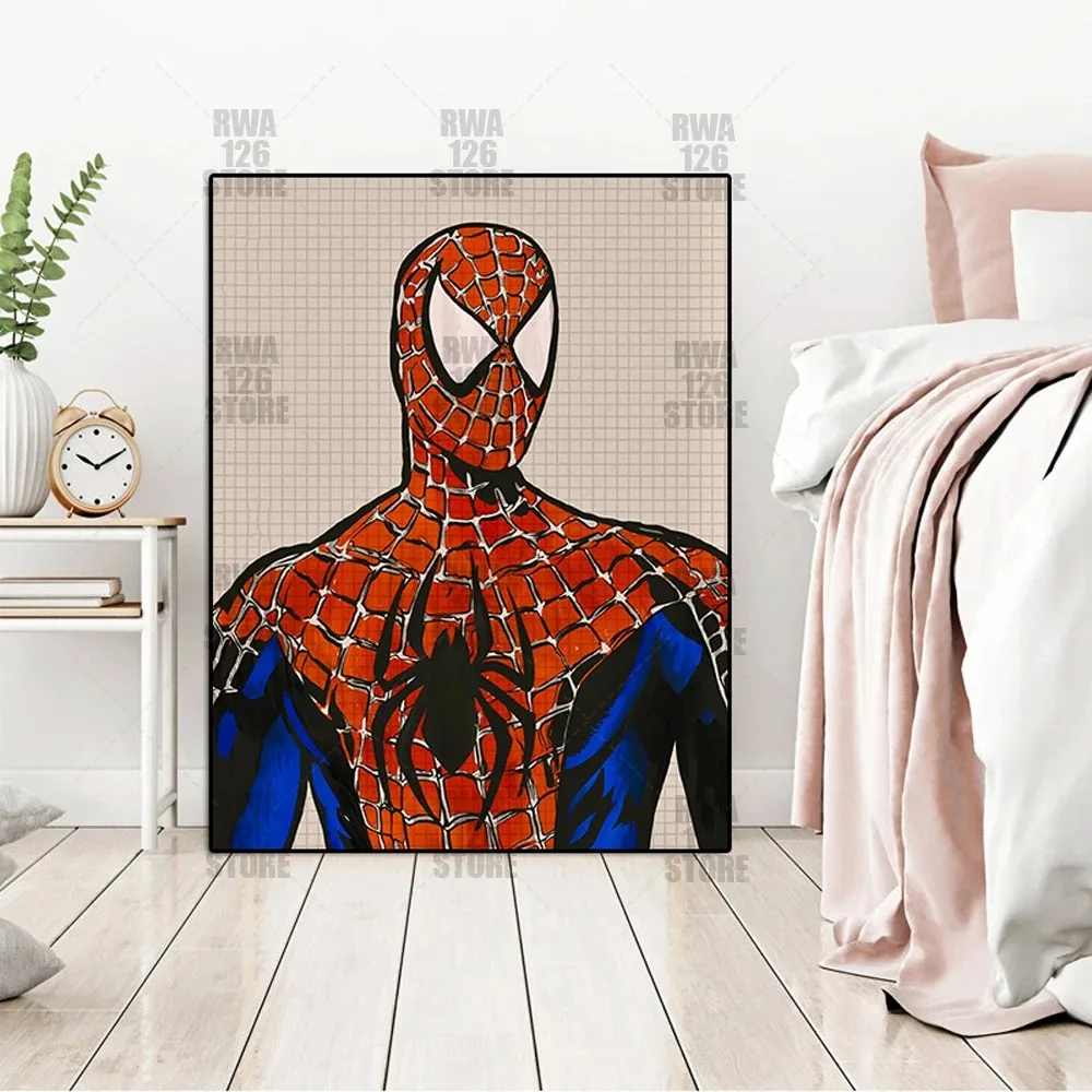 Disney Spiderman Movie Poster Painting No Way Home Daily Newspaper Canvas Wall Art