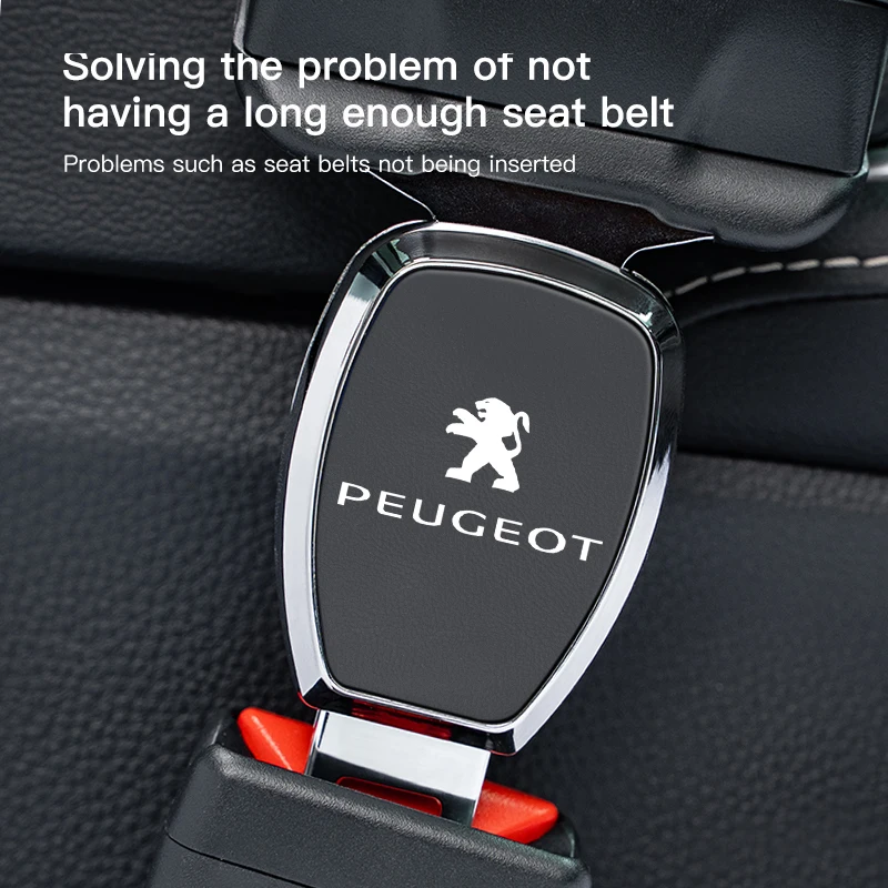 Car Seat Belt Extender Seatbelt Lock Buckle Clip Plug car seat belt extender For Peugeot 206 106 207 308 307 208 4008 407 2008 508 205 3008 107