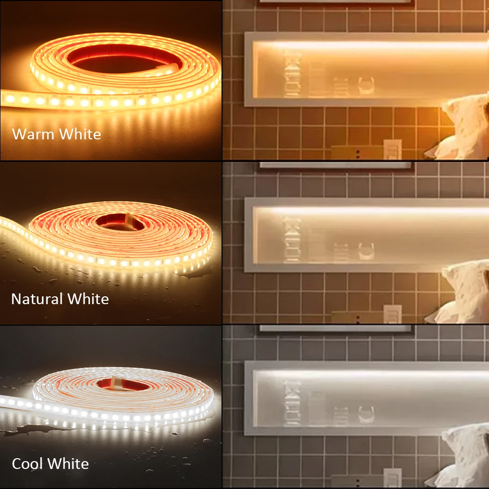 Waterproof LED Strip Lights - 24V, IP68, Multi-Length Options, Ideal for Outdoor and Pool Lighting