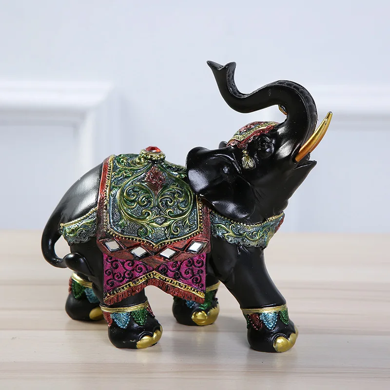 

Thailand creative home auspicious elephant resin ornaments exquisite porch living room decorations resin crafts.