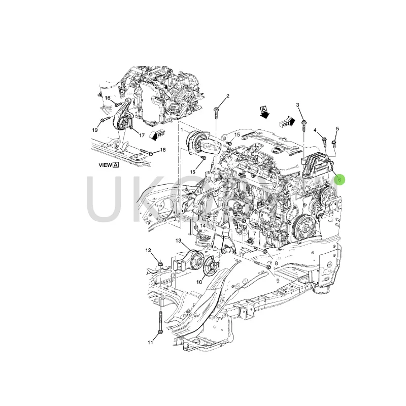 13327296 Suitable for Ca di ll ac XTS 2.0T engine foot glue, right gearbox bracket, gearbox foot glue