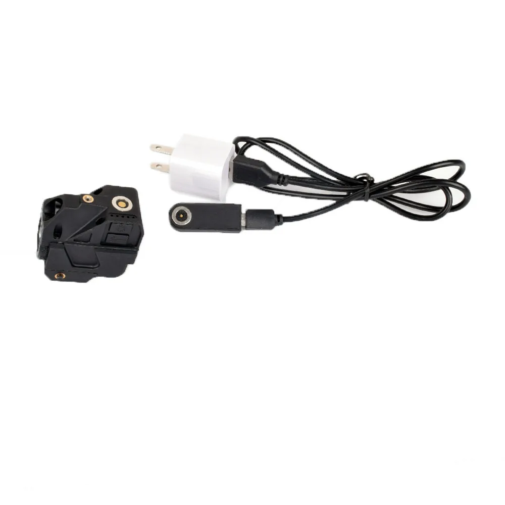 Tactical LED Flashlight Green Laser Sight Combo Pistol Light Compact Magnetic Charging Strobe Weapon Light for 20mm Rail