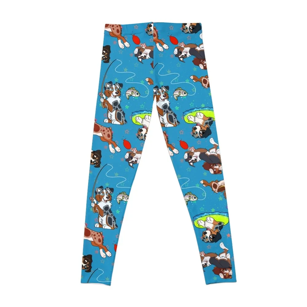 Miniature American Shepherd Summer Pattern Leggings Women's fitness Fitness woman Womens Leggings