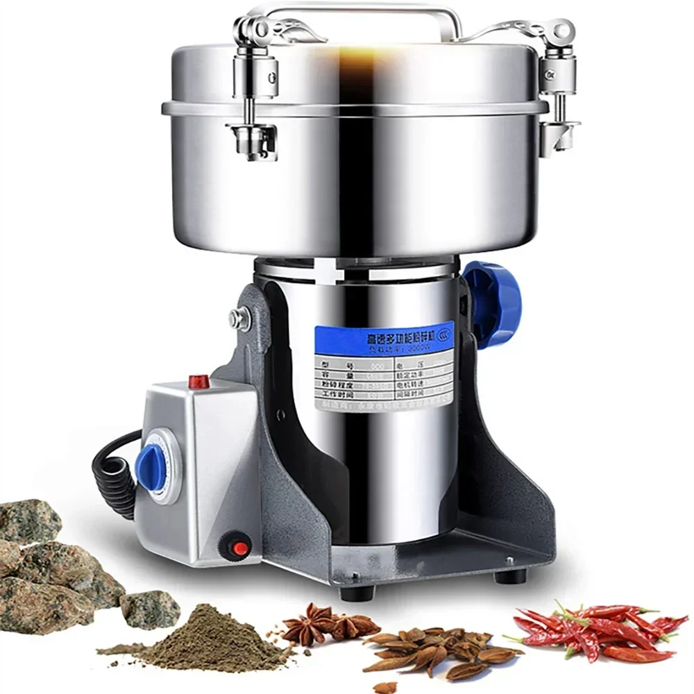 1000G Grinder Machine Grains Electric Herbal Coffee Powder Miller Dry Food High Speed Intelligent Spices Cereals Crusher 2