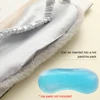 Silk Sleeping Mask Cute Soft Hairy Blocking Ice Hot Compress Light Eyemask Travel Sleeping Aid Eyepatch Home Night Sleep Shading 3