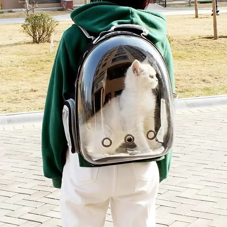 Pet carrier bag, pet carrier backpack, pet bag, Pet Cat Dog Going Out Carrying Bag Space Capsule Backpack Cage Transparent Breathable Waterproof Portable