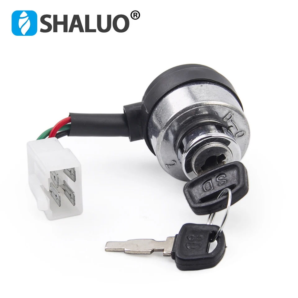 Interruptor De Encendido Para Generador De 4 Cables - Con Llave, Compatible Con Motores 168F/170F/GX160/GX200/GX210, Incluye 3 Unidades Y 6 Llaves