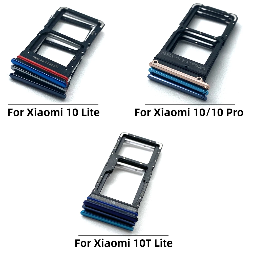Tested SIM Card Slot SD Card Tray Holder Adapter Accessories For Xiaomi Mi 10 10T Pro Lite Mi Note 10 / CC9 Pro+ Pin sim card accessories
