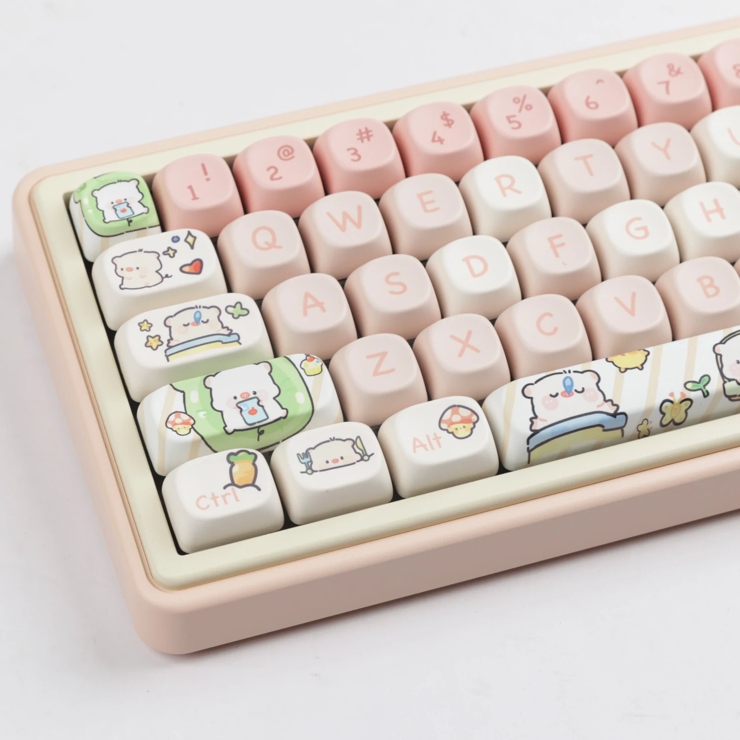 

144 Keys Pink Pig Keycaps MOA Profile PBT Dye-Sub DIY Key Caps For 61/64/68/84/75/87/96/104 MX Switch Gaming Mechanical Keyboard