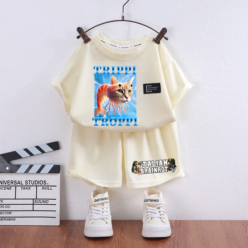 MissFox Italian Brainrot Survetement Enfant, Ensemble Jogging Avec