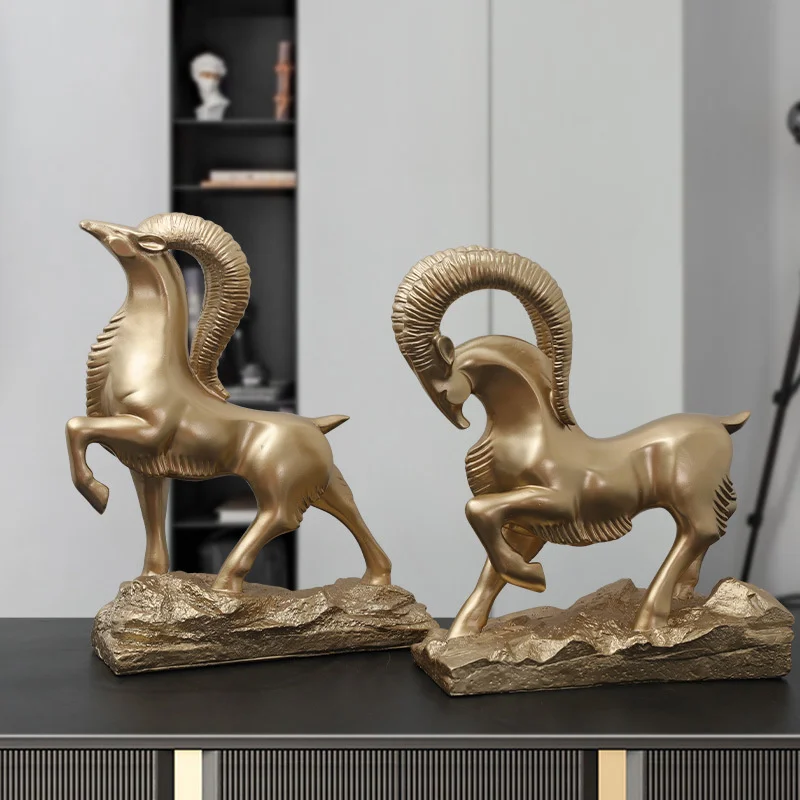 

Креативный полимерный лидер, украшение, лидер, офис, гостиная, знаки зодиака, овечка Sanyang Kaitai, поделки, большая Коза