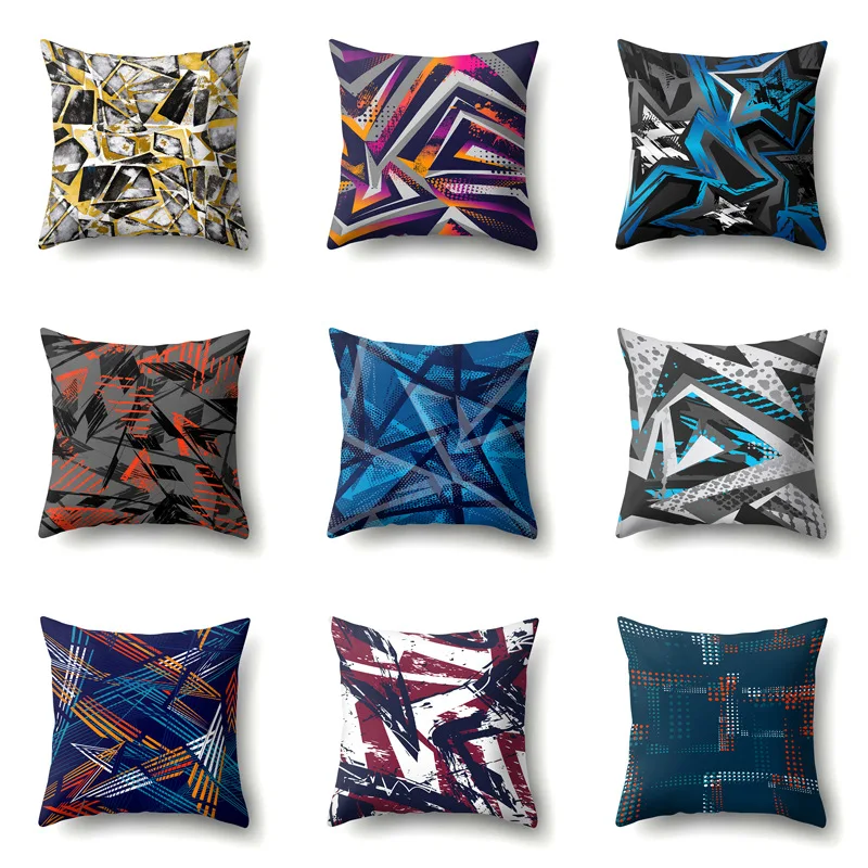 Federa Geometrica Cuscino Lombare Per Auto Cuscino Divano Toon Pattern Può Essere Personalizzato