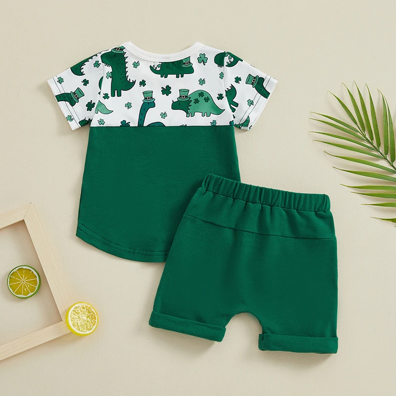 

Летняя одежда для маленьких мальчиков, футболка с коротким рукавом и цветными блоками, топы, однотонные шорты, комплект из 2 предметов, повседневная одежда