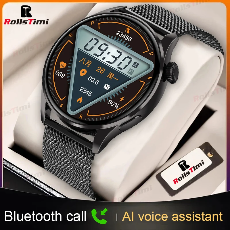 

Rollstimi For Phone Xiaomi Huawei Watch Smart Watch Men Lady Waterproof Sport Heart rate Fitness Bluetooth Call Smartwristband