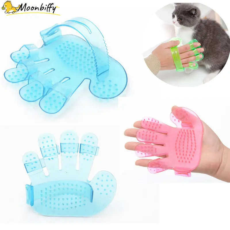 SiliconeDogPetbrushGloveDesheddingPetGroomingGloveDogBath