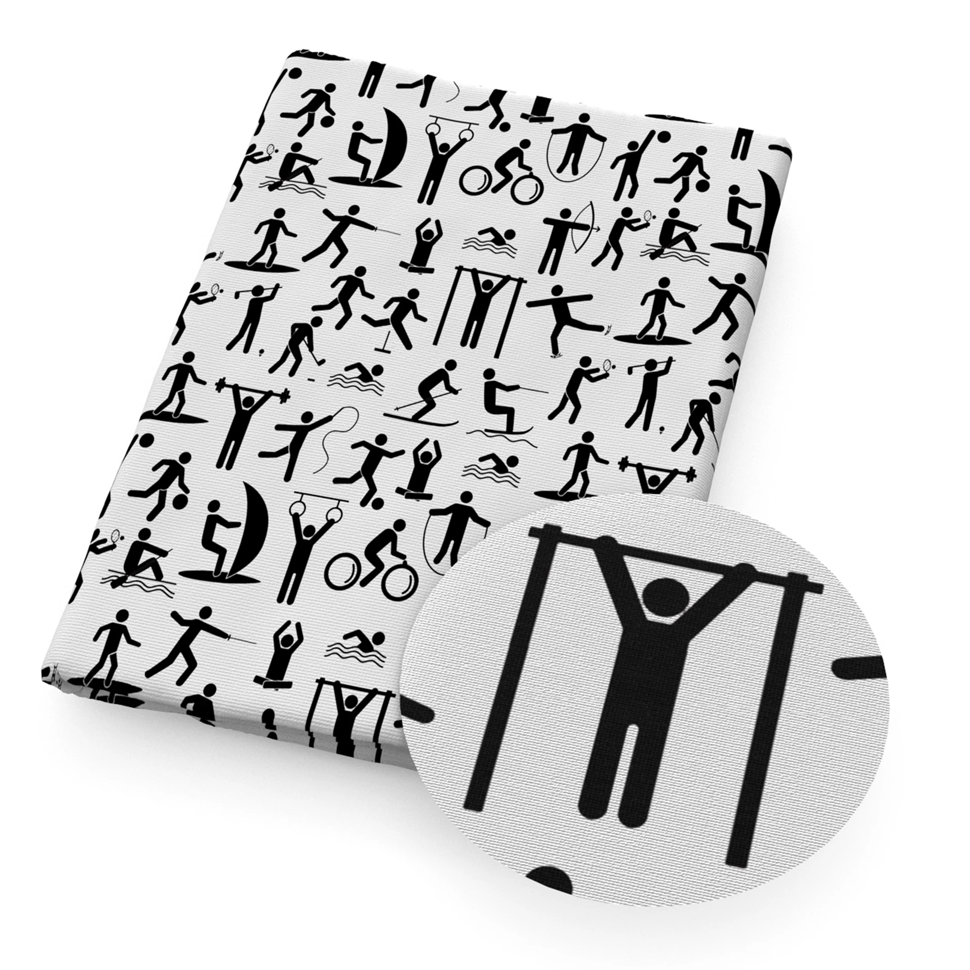 50*145cm Sport Black Series 100% Pure Or Polyester Cotton Fabric Material Patchwork Sewing Quilting Fabric Needlework DIY Cloth 3