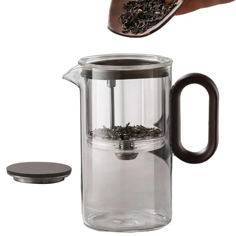550ml Ergonomic Glass Tea Pot with Infuser
