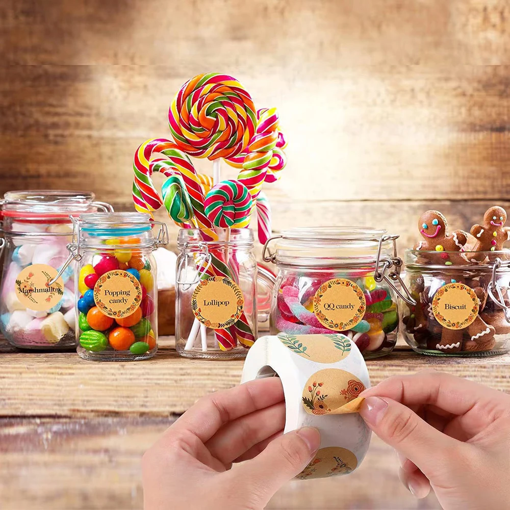 500 Etichette Kraft Rimovibili 5x3 Cm - 6 Forme Per Alimenti, Regali E Decorazioni - Foto 7