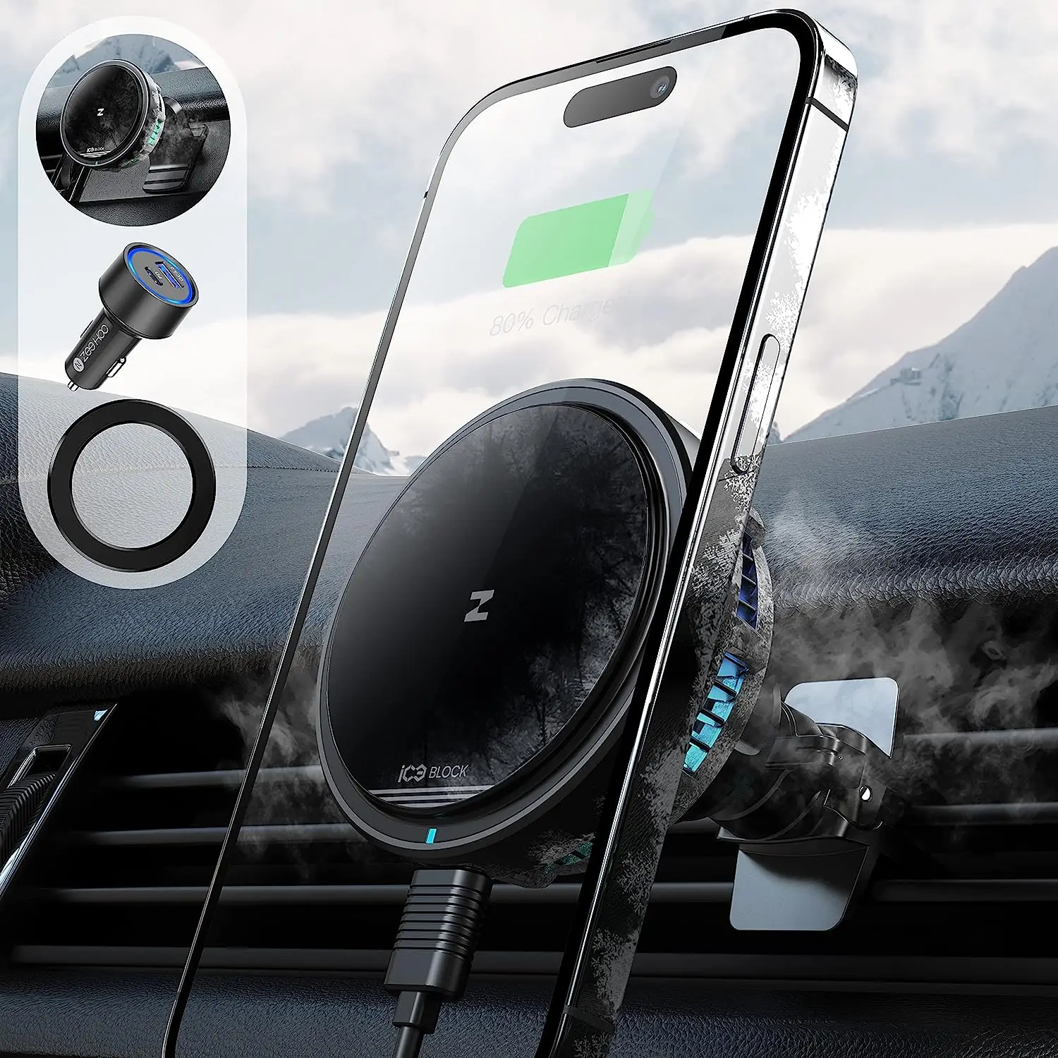 ZEEHOO 15W Magnetic Wireless Car Charger