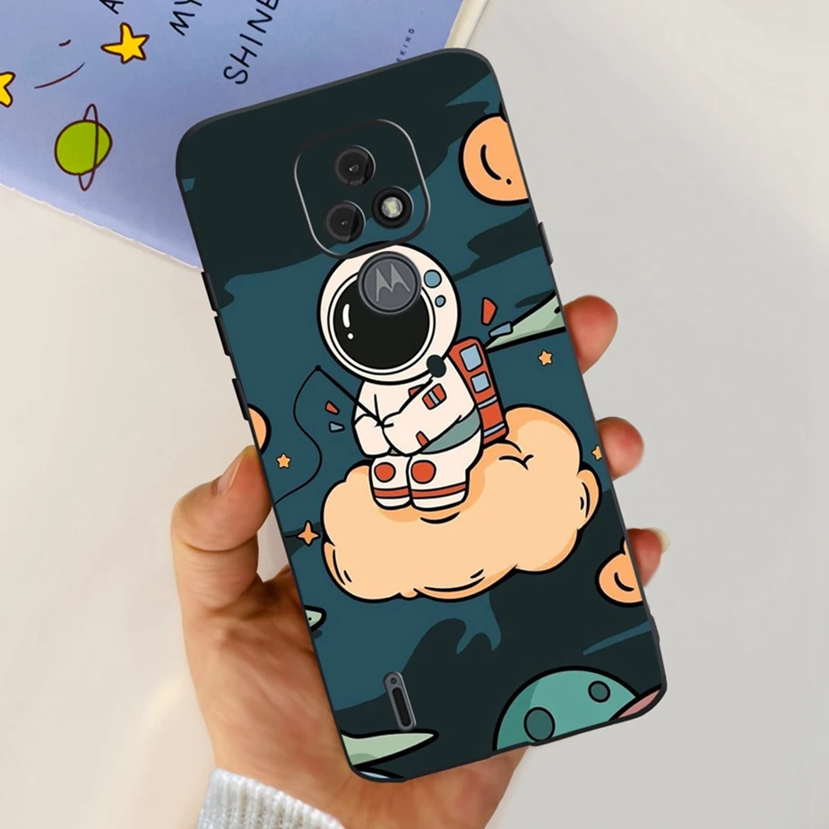 Stylish Painted Soft Silicone Phone Case for Motorola Moto E7 Series
