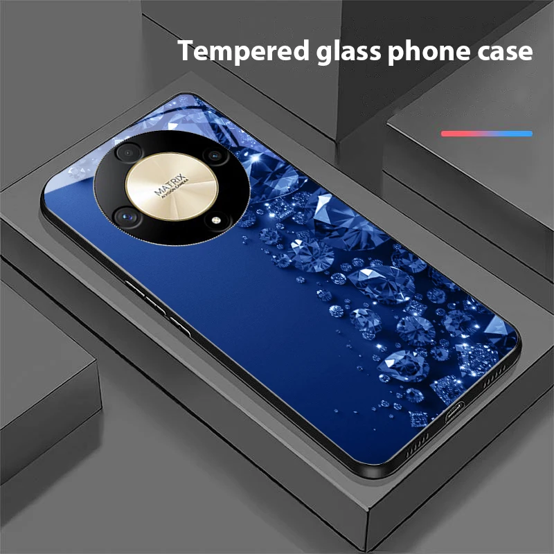Premium Full Diamonds Tempered Glass Phone Case