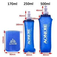 Outdoor Sports Folding Soft Water Bottle TPU Water Bag Marathon Running Hydration Equipment Food Grade Large Capacity Waters Bag 4