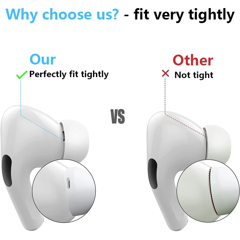 Kutou-リキッドシリコンイヤーチップ,airpods Proおよびairpods