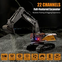 HUINA 1/14 RC Alloy Remote Control Excavator 2.4GHZ 22CH Wireless Remote Control Engineering Vehicle Model Boy Children's Toy 2