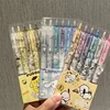 Sanrio Hello Kitty 6pcs Series Gel Pen 0.55mm Refill Y2k Cinnamoroll Kuromi MelodyCartoon Press Pen Black Stationery Supplies 3