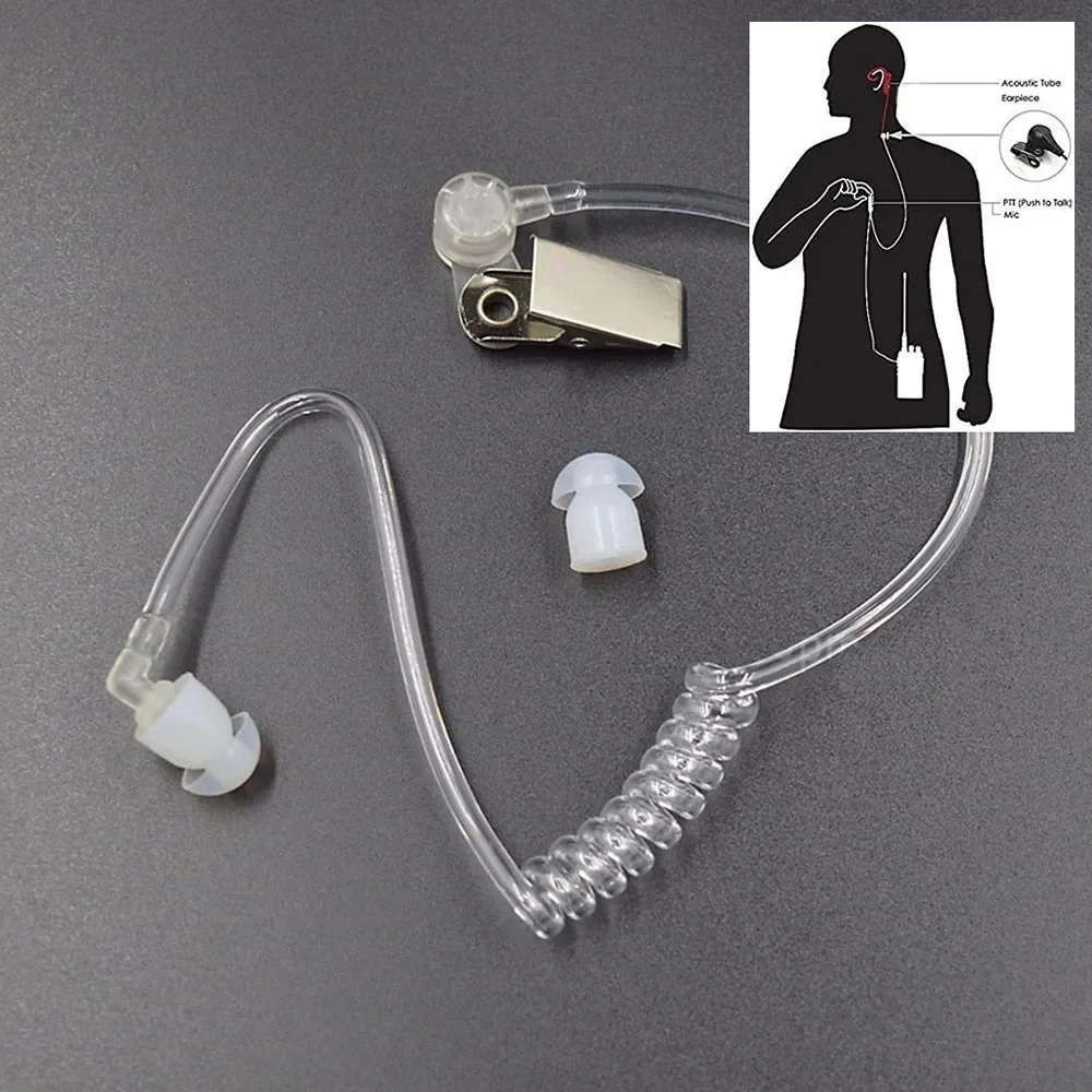 Tactical Acoustic Tube Earpieces K-Plug Bodyguard Communication Device Noise Cancelling Covert Listening Tools UV-5R BF-888S