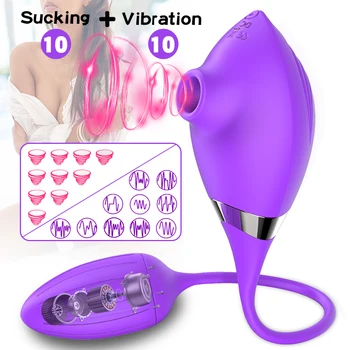 Sucking Vibrator For Women Vibrating Egg Clitoris Stimulator Sucker Nipple G Spot Dildo Vaginal massage Sex Toy for Women Couple 2