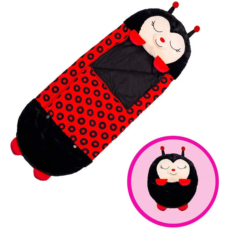 thumbnail image 1 of Saco de dormir de dibujos animados con almohada para niños, regalo de cumpleaños, cómodo, cálido, de felpa, suave, 1 of 6