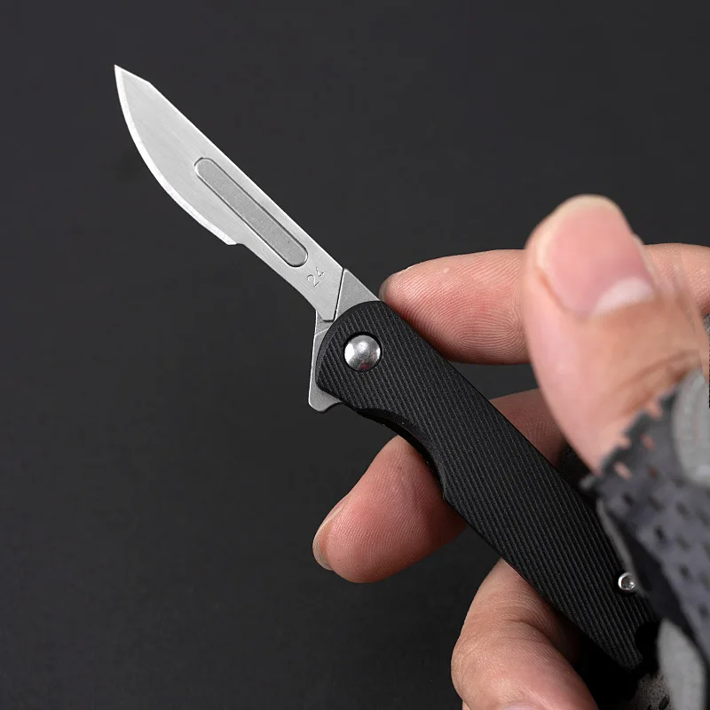 Multi Colors Mini Nylon Glass Scalpel EDC Folding Scalpels Unpacking Open Box Tools Free 10 Blade Outdoor Pocket Key Knife 3