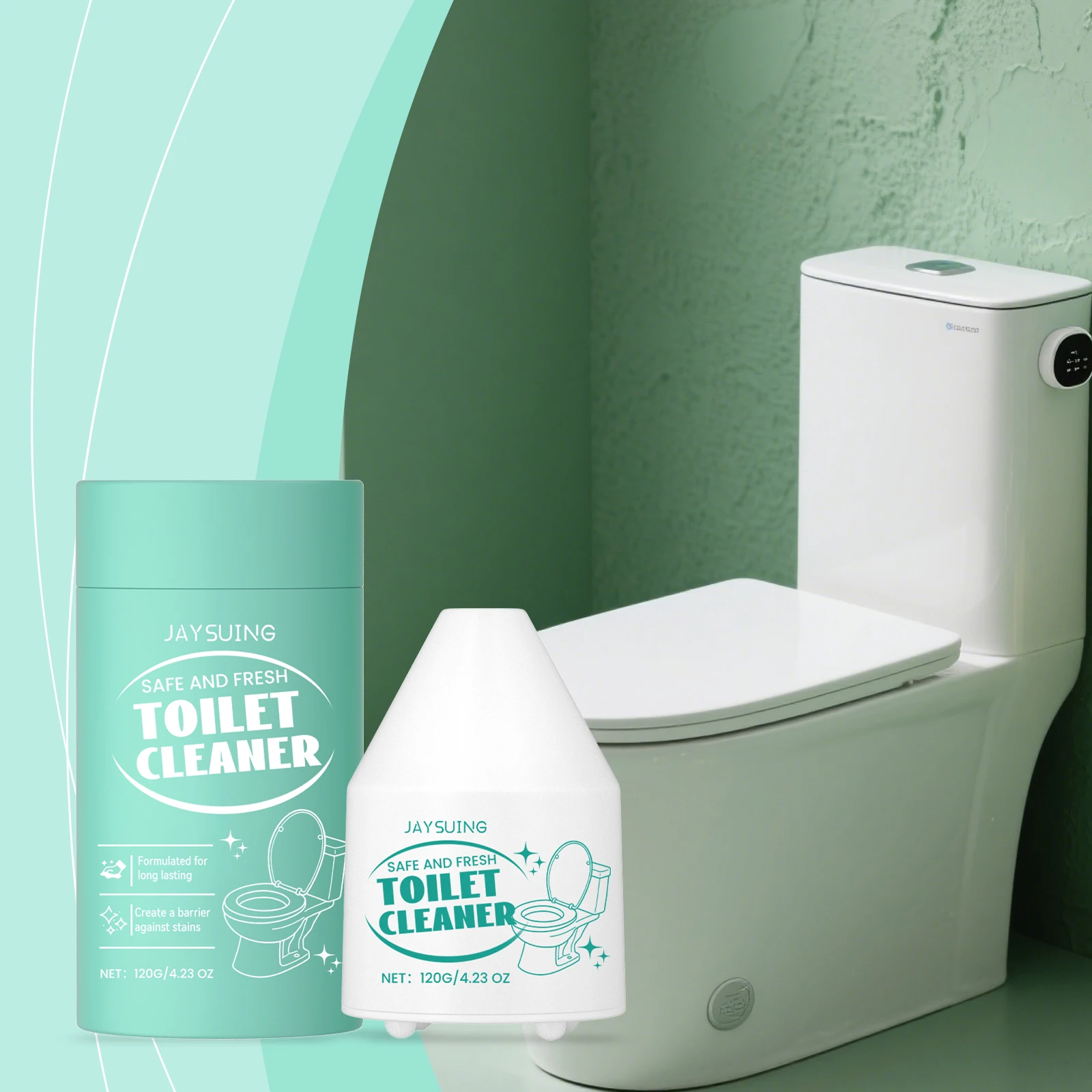 Jaysuing Toilet Bowl Cleaner Powerful Stain & Odor Remover Leaves Fresh Fragrance Effective Cleaning Solution