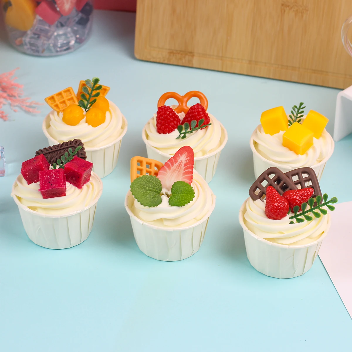 Artificial Fruit Cake Dessert Wedding Party Decoration Cake Decoration Photography Professional Food Simulation Model QTG10