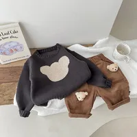 Autumn And Spring Newborn Infant Baby Boys And Girls Sweater Knitted Cotton Long Sleeved T-shirt Soft Fashion Baby Clothing 5
