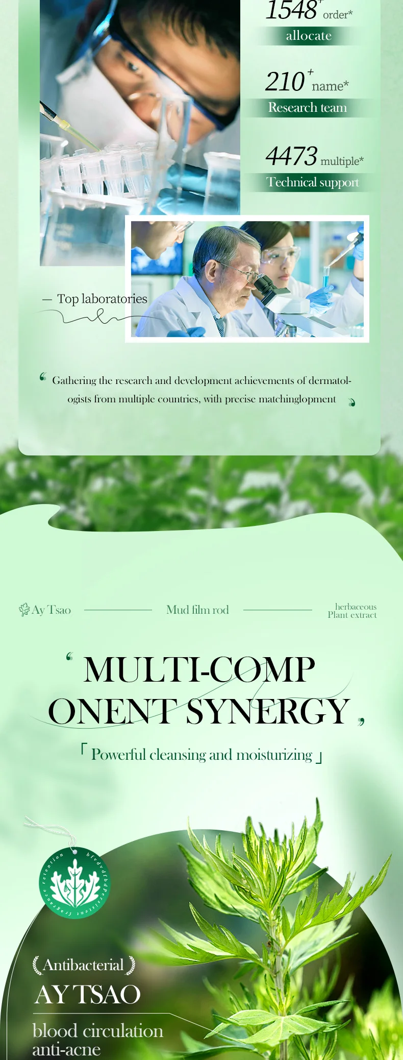 Description Picture 5 of itemSADOER Mugwort Solid Facial Mask Stick Clay Mud Masks Pore Cleaning Remove Blackhead Oil Control Moisturizing Face Mask Clay